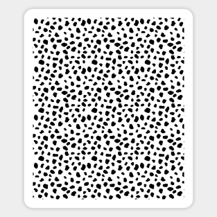 Dalmatian Animal Print Spots Black White Dots Magnet